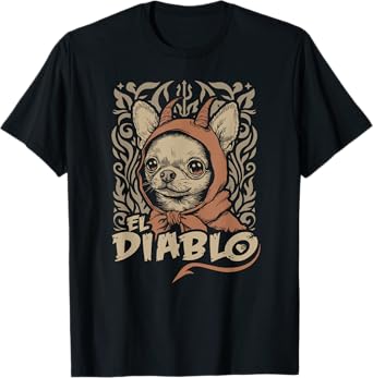 Funny Chihuahua El Diablo Cute Little Devil Vintage Dog T-Shirt