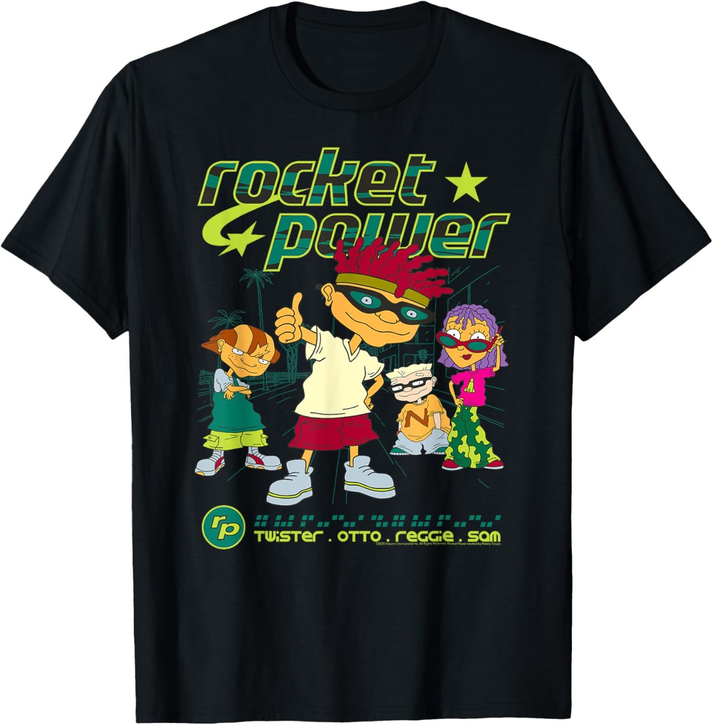 Rocket Power Y2K Inspired Characters Retro Cartoon T-Shirt