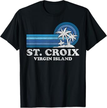 St. Croix Beach Virgin Island Family Summer Vacation Vintage T-Shirt