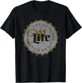 Miller Lite The Original Light Pilsner Bottle Cap Vintage T-Shirt