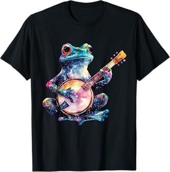 Frog Playing Banjo Frog Bluegrass Banjo Player T-Shirt