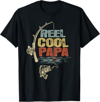 Funny Fisherman Vintage Reel Cool Papa T-Shirt