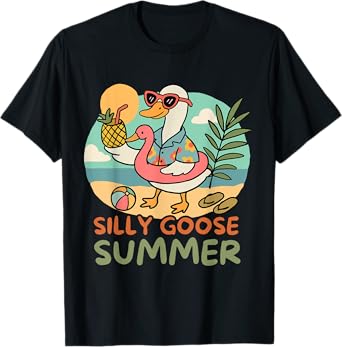 Silly Goose Summer Funny Summer Last Day School Teacher T-Shirt