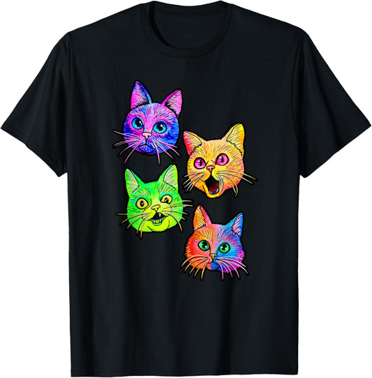 Fun Colorful Kitty Cats T-Shirt
