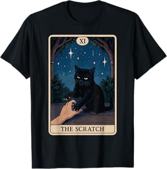The Scratch Cat Tarot Card T-Shirt for Men Women