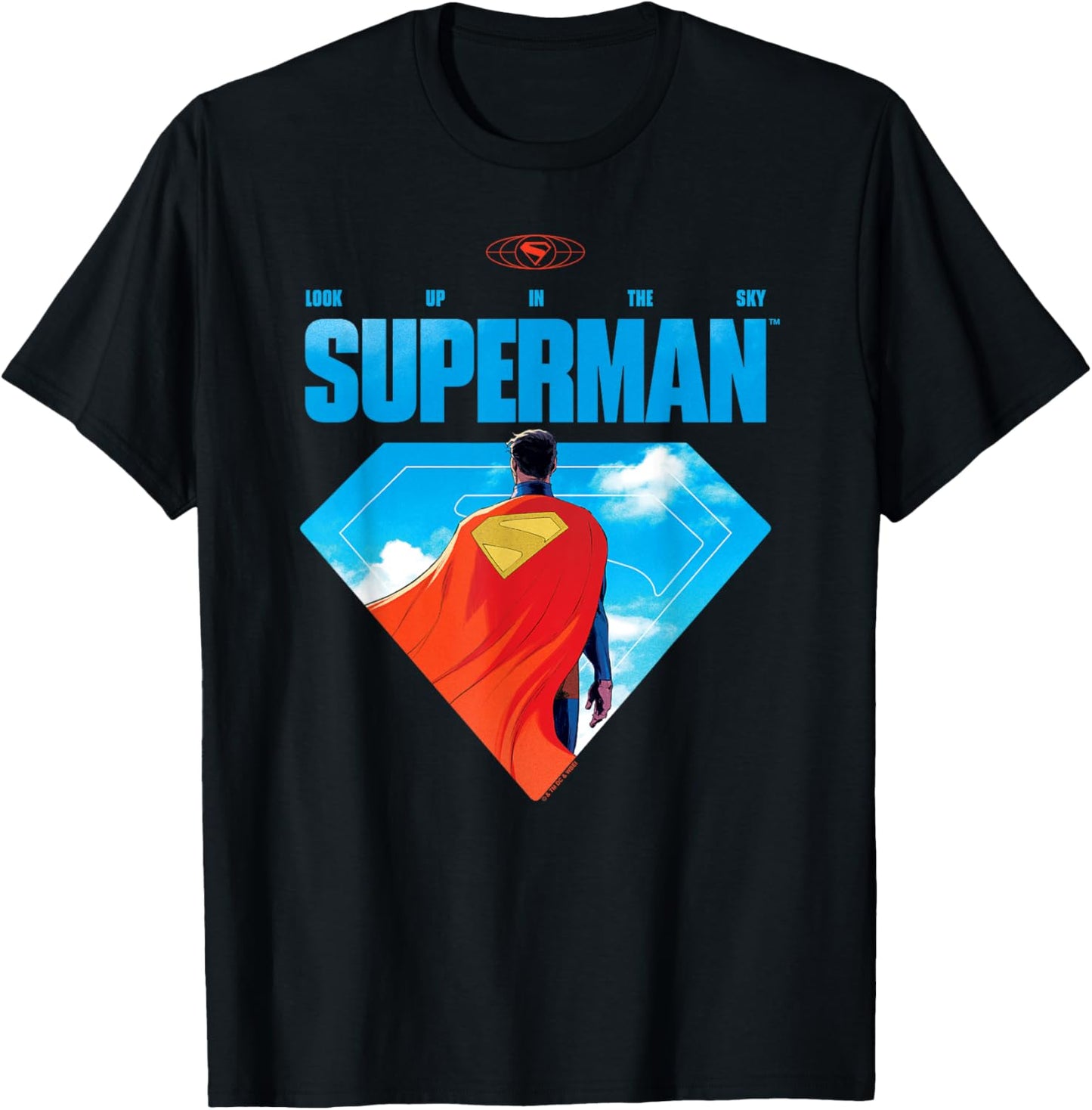 Superman (2025) Look Up In The Sky Flying Portrait T-Shirt
