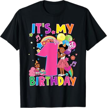 Baby Girl 1st Birthday Party Pink Doll Family Decorations T-Shirt