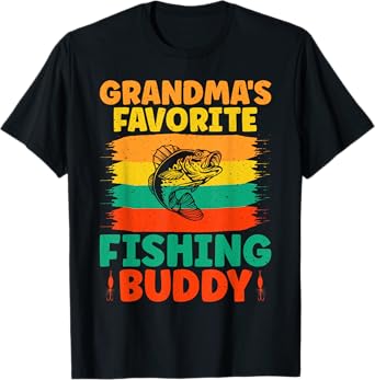 Grandma's Favorite Fishing Buddy Grandma Fishing T-Shirt