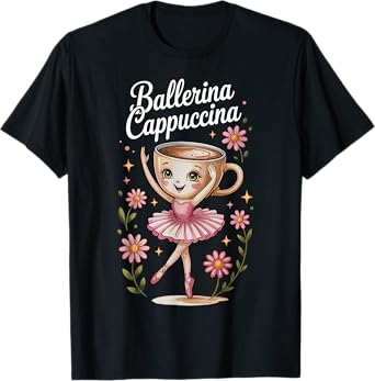 Kids Meme Italian Brainrot Ballerina Cappuccina T-Shirt