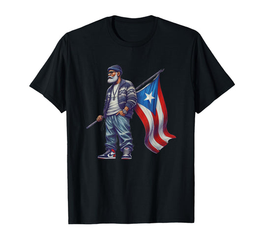 Abuelo Boricua Grandpa Puerto Rican Flag Fathers Day Style T-Shirt