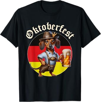 Oktoberfest Dachshund Cute Sausage Dog German Kids Men Women T-Shirt