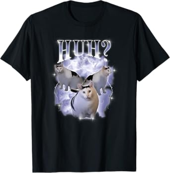 Huh Cat Chonky Meme Cat Lovers Humor Men Women T-Shirt