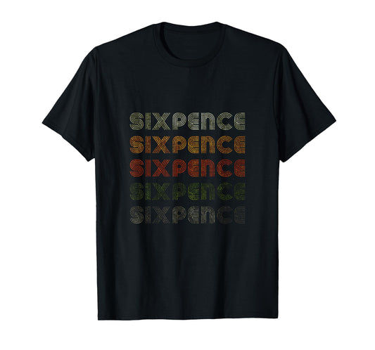 Love Heart Sixpence Tee Grunge Vintage Style Black Sixpence T-Shirt
