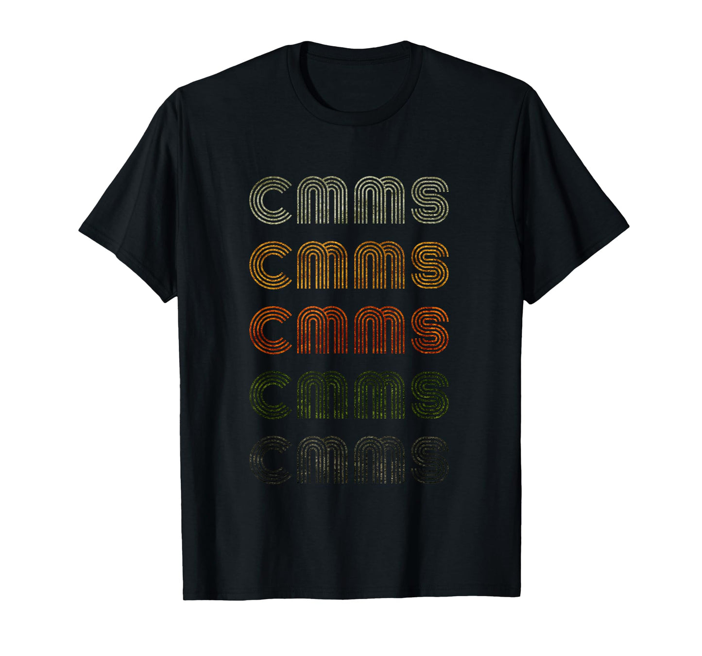 Love Heart Cmms Tee Grunge Vintage Style Black Cmms T-Shirt