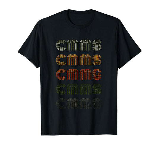 Love Heart Cmms Tee Grunge Vintage Style Black Cmms T-Shirt