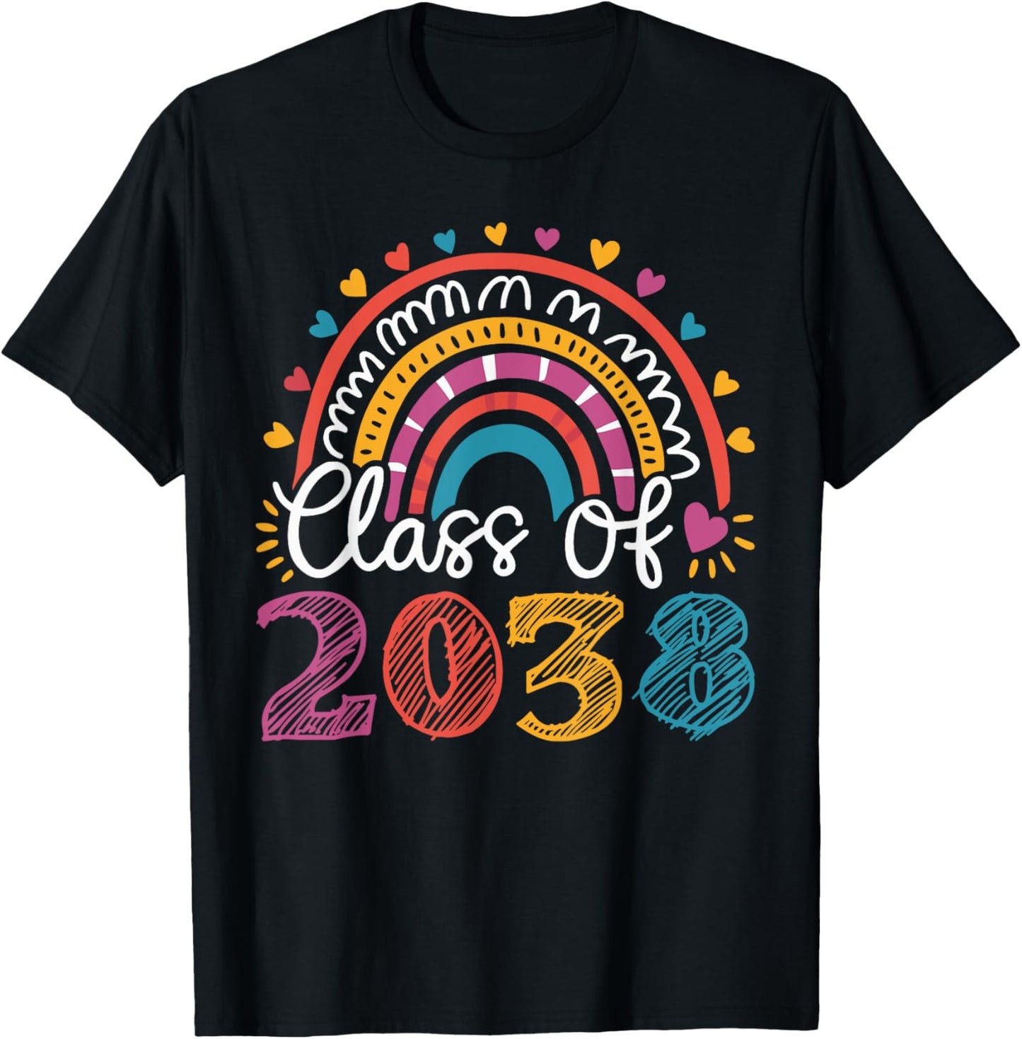 Class of 2038 Grow with Me Graduation & First Day Tee by TeeBrew
