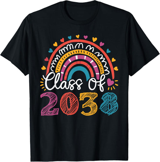 Class of 2038 Grow with Me Graduation & First Day Tee by TeeBrew