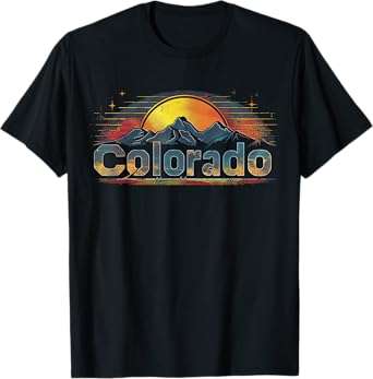 Colorado -Cool Funny Vintage Rocky Mountains Men Women Retro T-Shirt