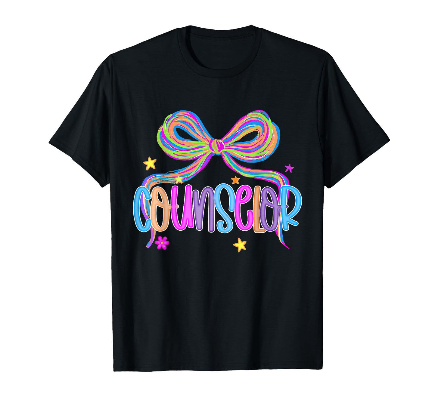 Girly Counselor Coquette Bow School Therapist Psychologist T-Shirt