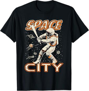 Graphic Houston Last Name Pride Vintage Costume Space City T-Shirt