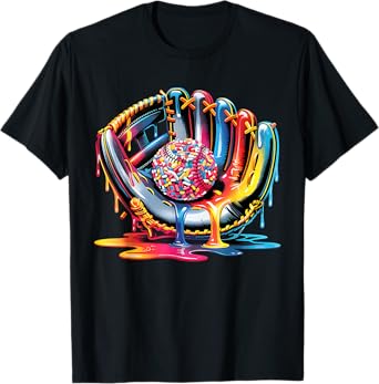 Ice Cream Drip Baseball Stuff Baseball Drip For Boys Graphic T-Shirt