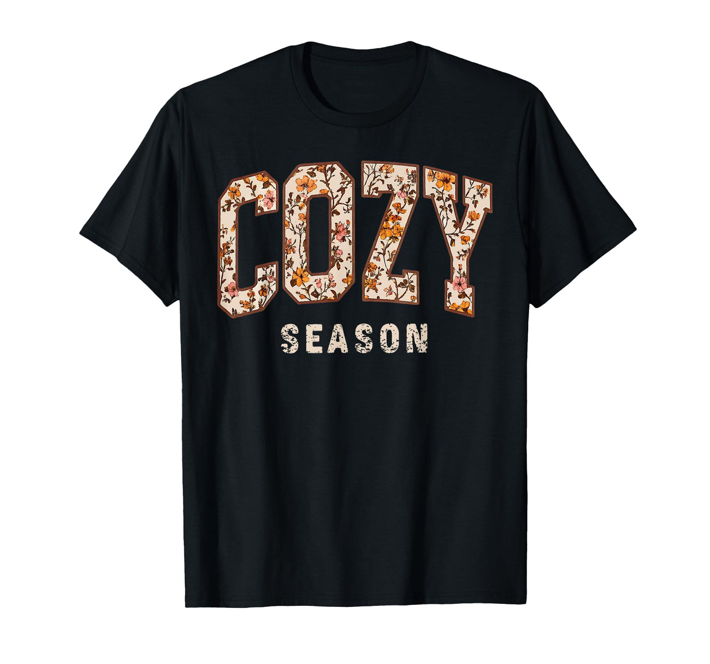 Cozy Season Wildflower Thanksgiving Autumn Fall Y'all Leaves T-Shirt