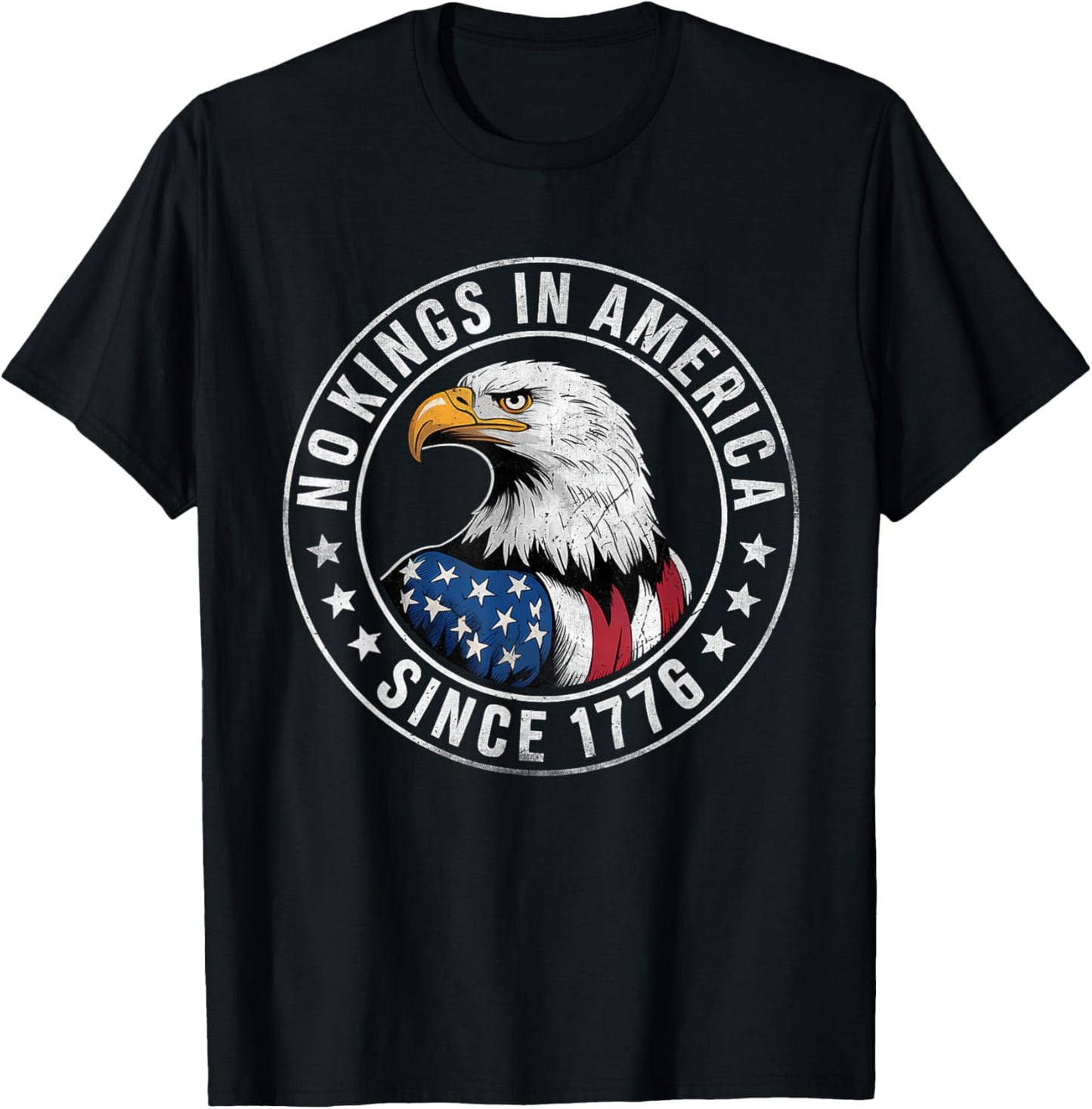 No Kings In America Patriotic Pro-Democracy Protest June 14 T-Shirt