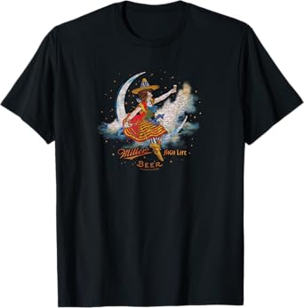 Miller High Life - Celestial Girl In The Moon Milwaukee Beer T-Shirt
