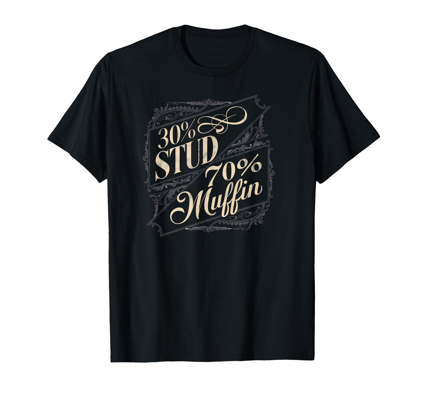 30% Stud 70% Muffin Vintage Retro Funny Joke Sarcasm T-Shirt