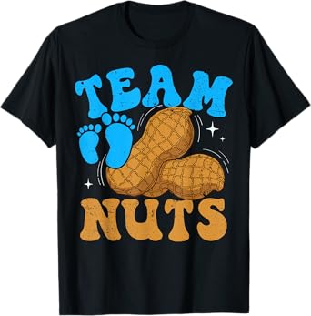 Baby Party Gender Reveal Party Team Nuts Funny Gender Reveal T-Shirt