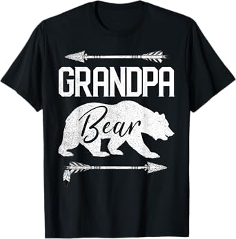 Grandpa Bear Funny Father's Day Gift Papa Best Men Dad Joke T-Shirt