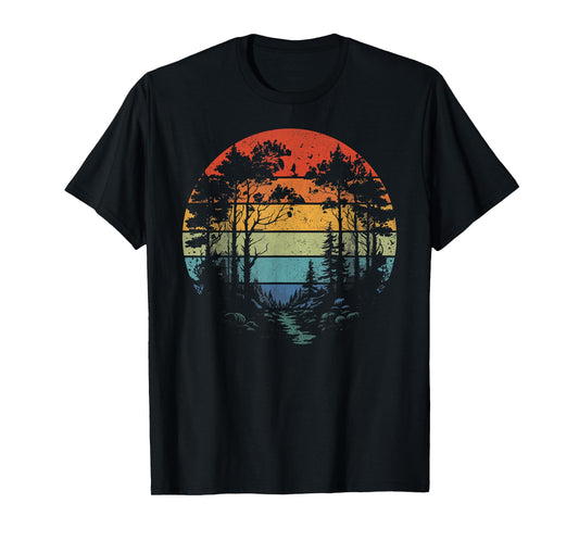 Wildlife Trees Outdoors Nature Retro Forest Vintage T-Shirt