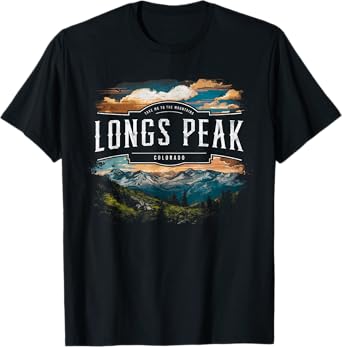 Longs Peak Mountains Colorado Hiking Outdoors Vintage T-Shirt