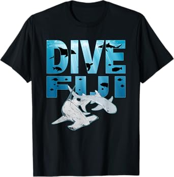 Hammerhead Shark and Whitetip Dive Fiji Hammerhead T-Shirt
