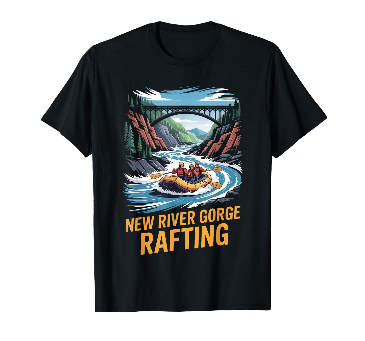 New River Gorge Rafting Whitewater Kayak Outdoor Wild Sport T-Shirt