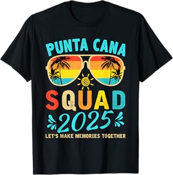 Punta Cana Squad 2025 Funny Groovy Reunion Friends Trip T-Shirt