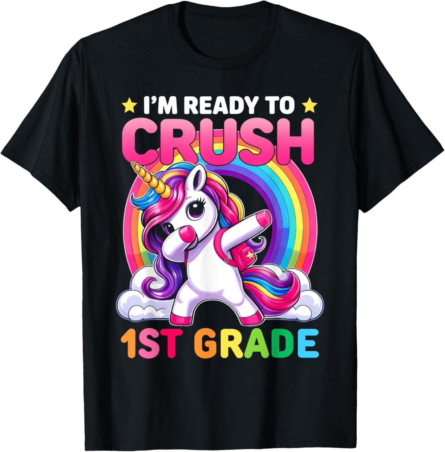 Crush 1st Grade Shirts For Girls Unicorn Back To School T-Shirt