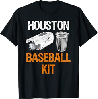 Houston Baseball Camera and Trash Can Gag for Men and Women T-Shirt
