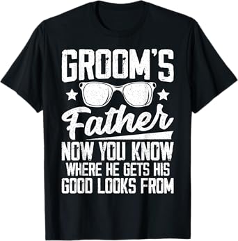 Mens Father of the Groom Wedding Costume Groom's Father T-Shirt