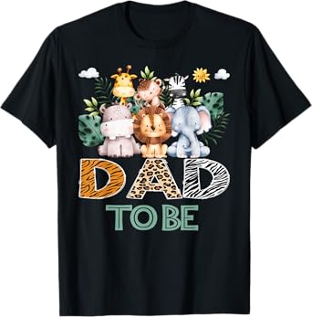 Soon To Be Dad Jungle Animal Safari Gender Reveal T-Shirt
