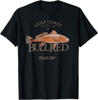 Fishing Gulf Red Drum Redfish Bull Red T-Shirt