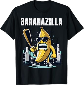 Banana Monster Bananazilla Funny Fruit Meme Men Kids Women T-Shirt