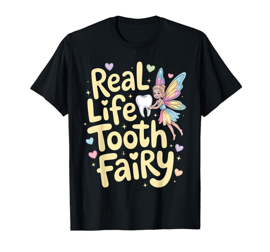 Tooth Fairy Art for Women Girls Dentist Dental Toothfairy T-Shirt