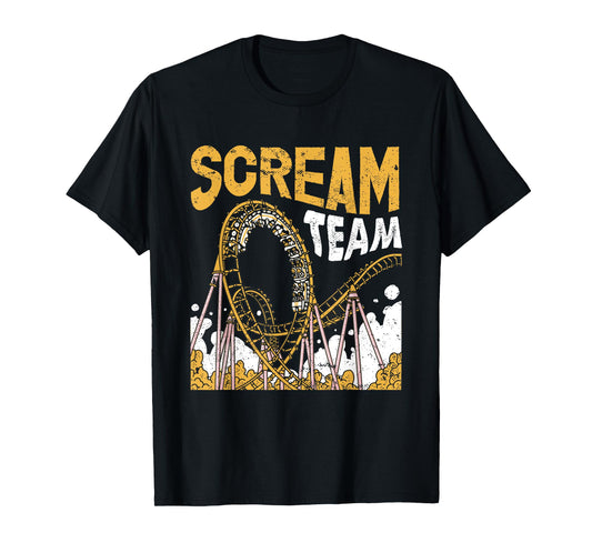 Scream Team Roller Coaster Excitement T-Shirt