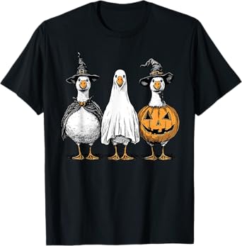 Halloween Goose Costume Funny Animal Retro T-Shirt