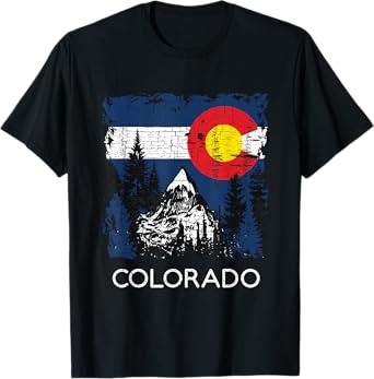 Colorado Flag Mountain T-Shirt