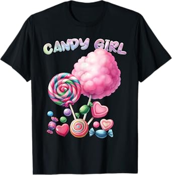 Candy Girls Dress Halloween Costume Girls Treat Lover T-Shirt