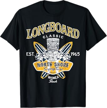 North Shore Hawaii Surfing Team Tee Longboard Classic T-Shirt