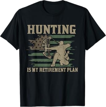 Funny Dad Retired Grandpa Hunting is My Retirement Plan T-Shirt
