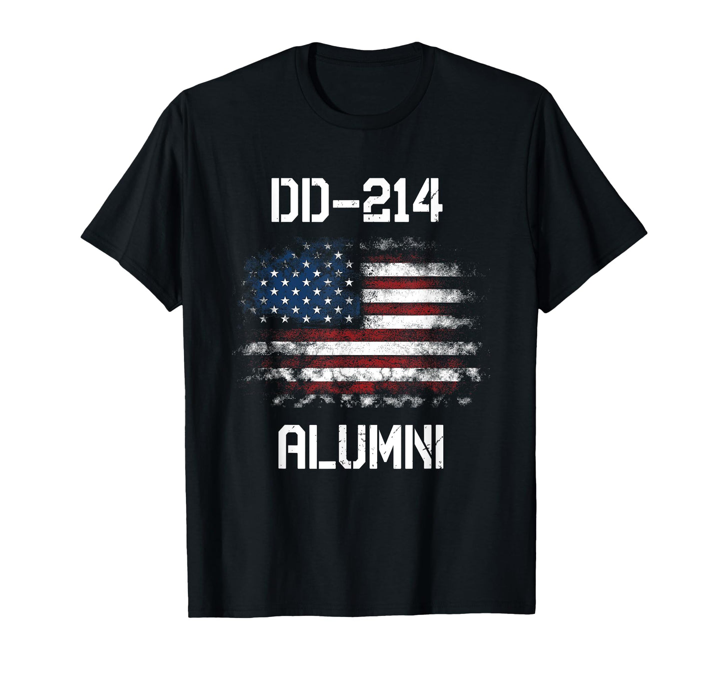 DD-214 Alumni USA Flag Military Service Veteran Soldiers T-Shirt for Women Men